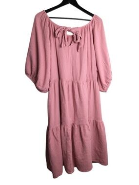 Jillian Harris x Joe Fresh Women’s Wild Berry Light Pink Dress Plus Size 2X